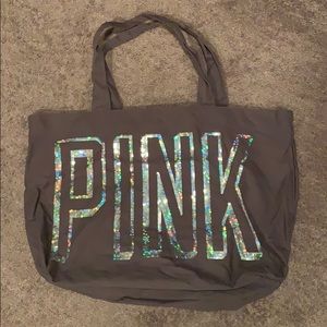 Pink Grey Tote Bag